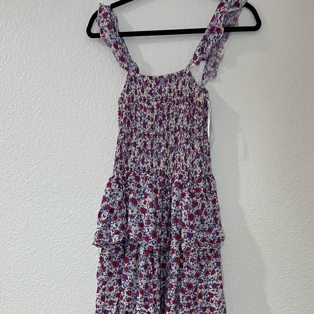 Ruffle floral maxi dress